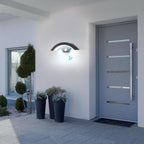 Wall Light - U-Shaped, Black Metal Frame, White Light
