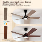 Ceiling Light - Black Wood Frame, Tunable and Dimmable