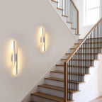 Wandleuchte – Weißer Aluminiumrahmen, warmes Licht