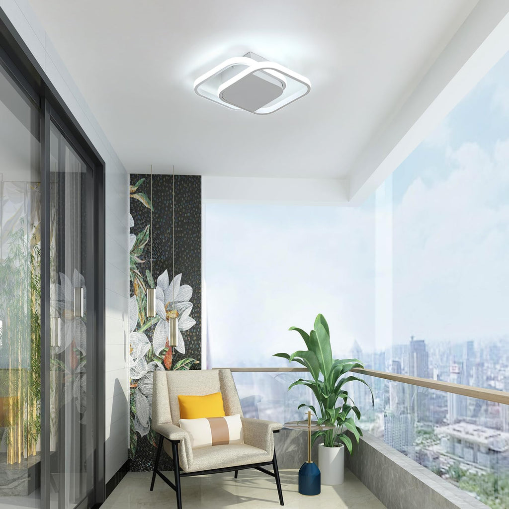 Ceiling Light - White Aluminium Frame, Tunable and Dimmable