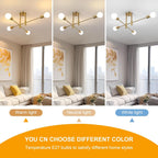 Ceiling Light - Gold Metal Frame