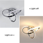Ceiling Light - Chrome Aluminium Frame, Warm Light