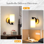 Wall Light - Wood Glass Frame