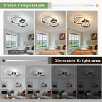 Ceiling Light - Black Acrylic Frame, Tunable and Dimmable