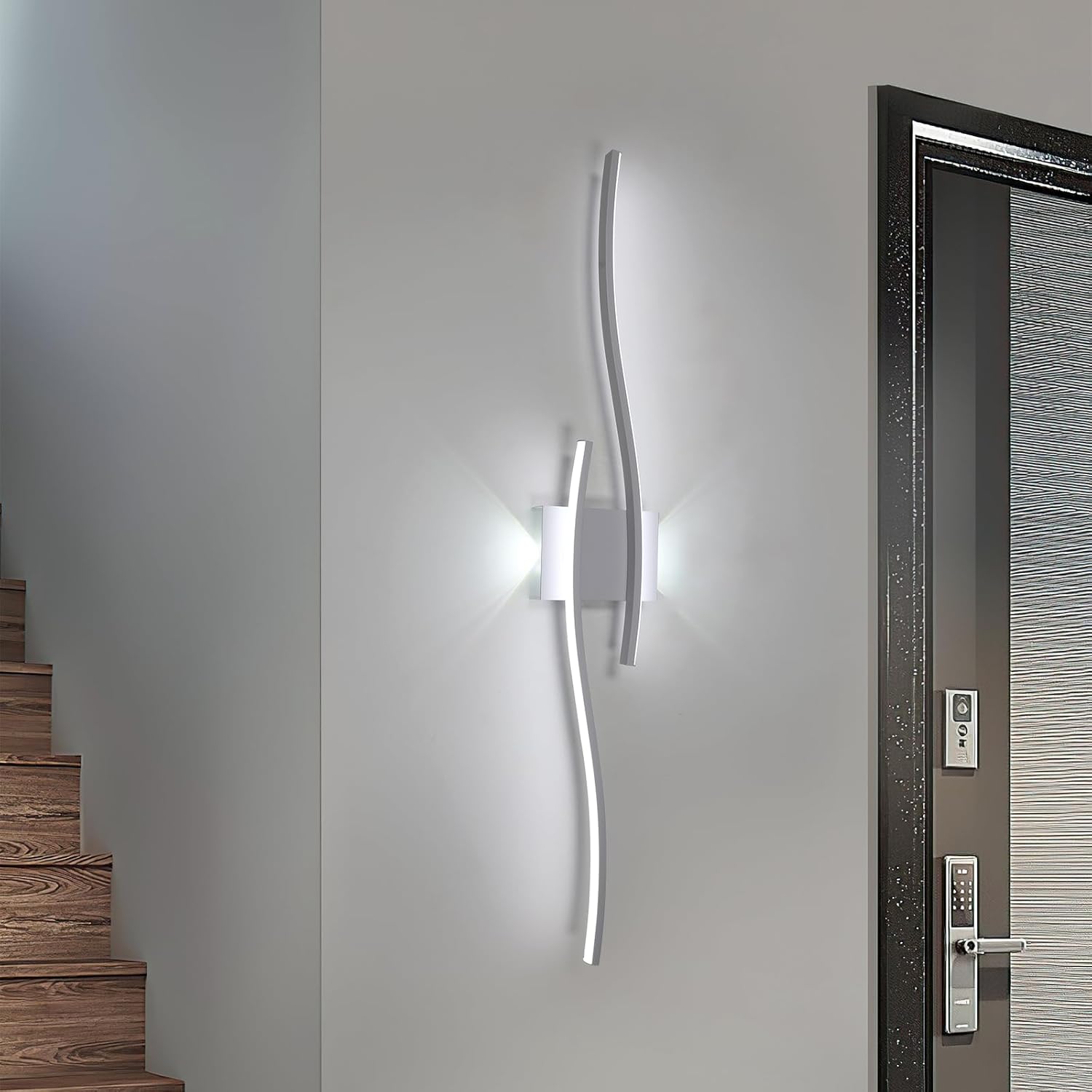 Wall Light - White Aluminium Frame, White Light