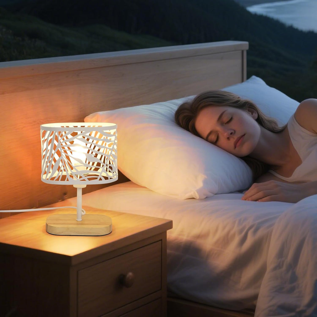 Table Lamps - White Metal Frame
