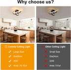Ceiling Light - Black Aluminium Frame, Warm Light