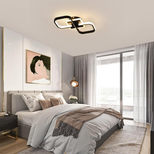 Comely Plafonnier LED Dimmable Moderne 3000K-6500K, 40W 4500LM Lampe de Plafond Salon avec Télécommande, Luminaire Plafonnier LED Design Carré pour Cuisine Couloir Salon Chambre