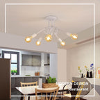 Ceiling Light - White Metal Frame