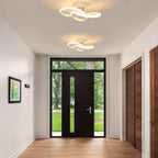 Plafoniera - Telaio in alluminio bianco, luce calda