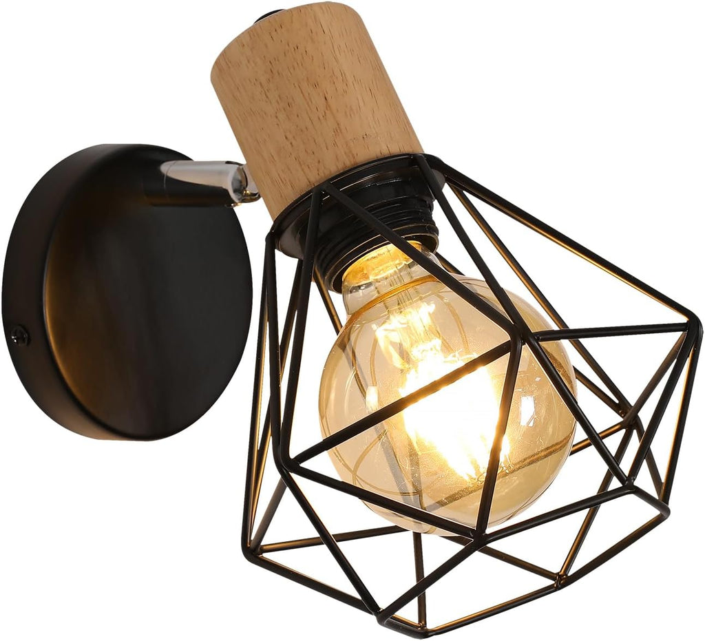 Wall Light - Black Metal Frame