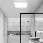 Ceiling Light - White Plastic Frame, White Light