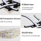 Ceiling Light - Black Aluminium Frame, Warm Light