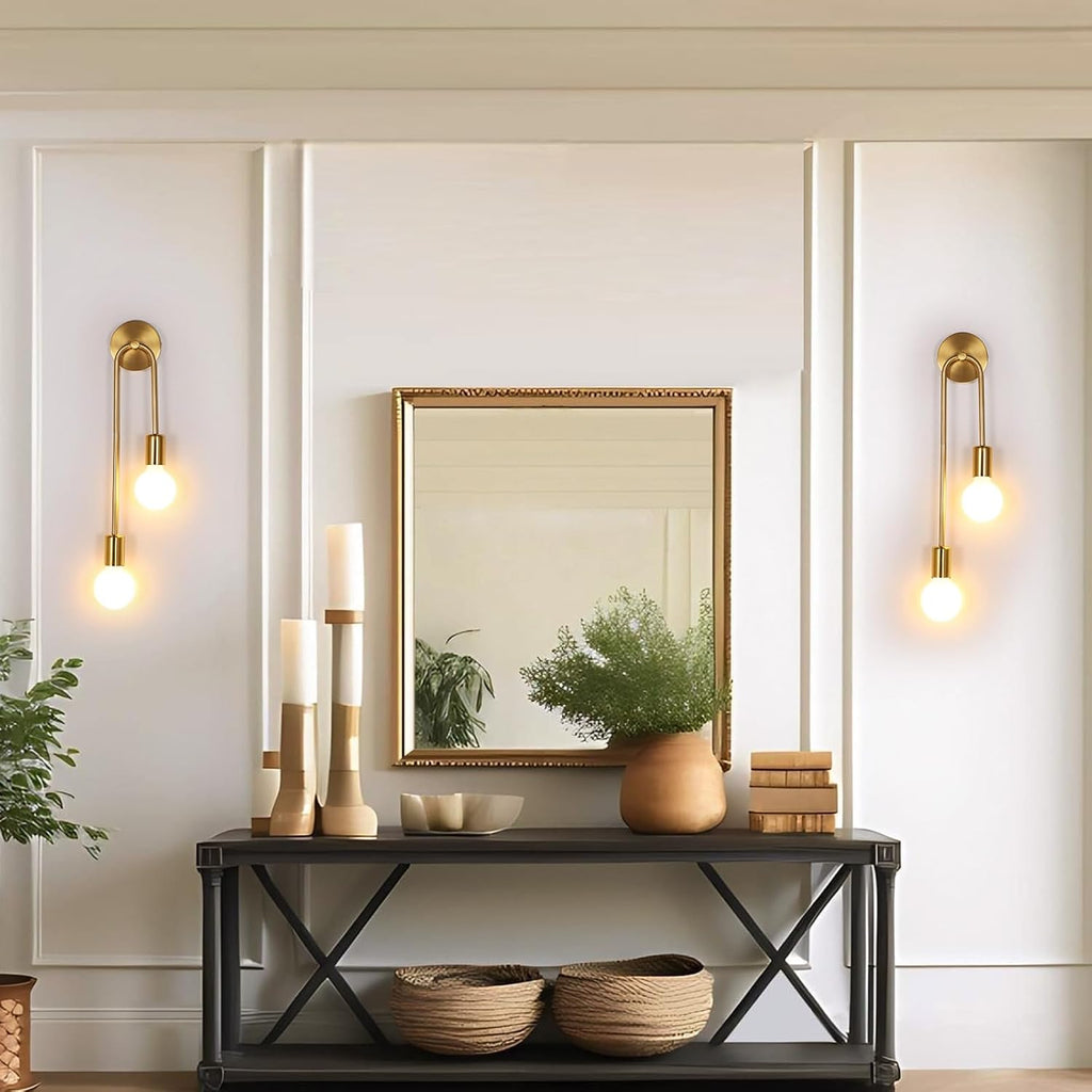 Wall Light - Gold Metal Frame