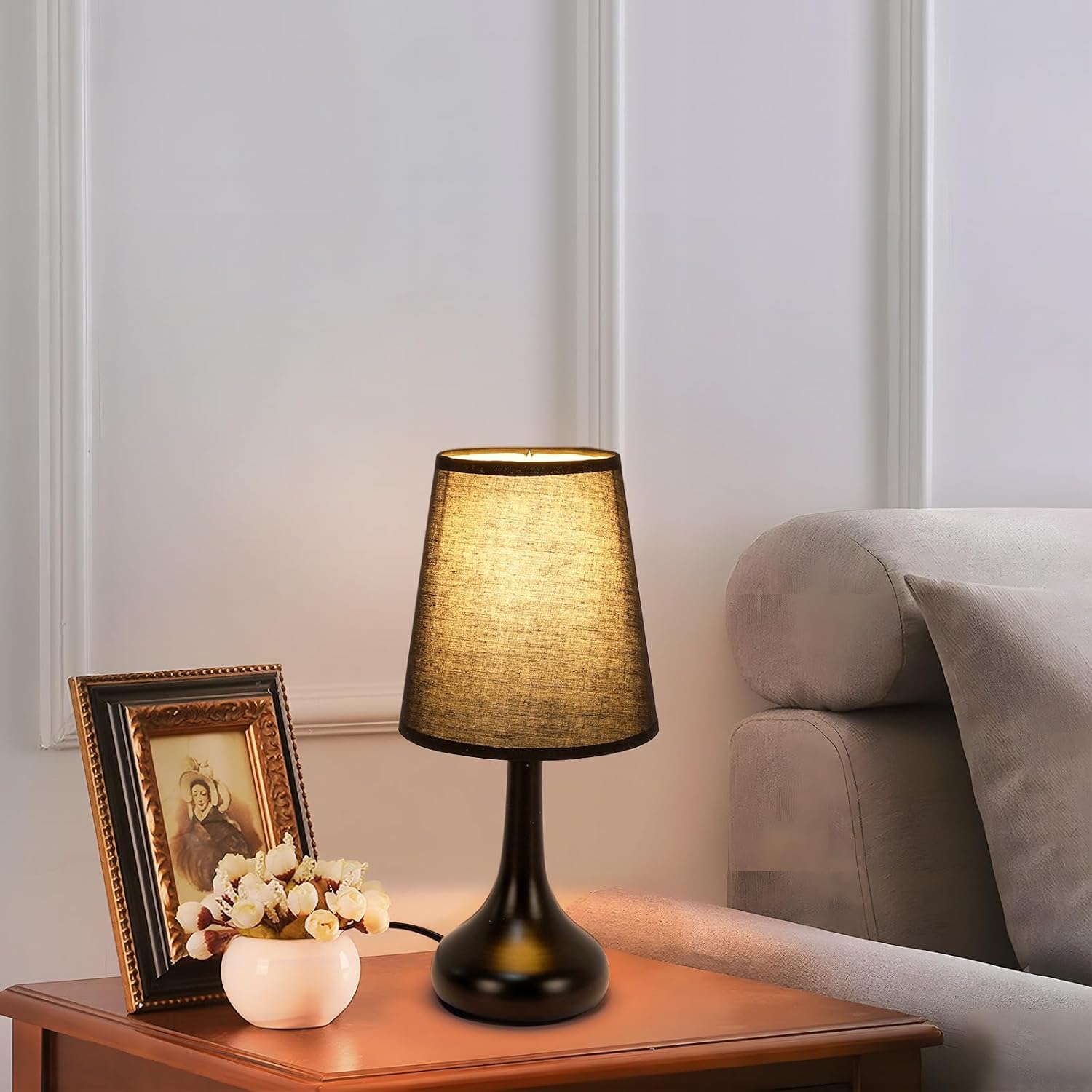 Table Lamps - Black Metal Frame