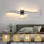 Wall Light - Black Aluminium Frame, Warm Light