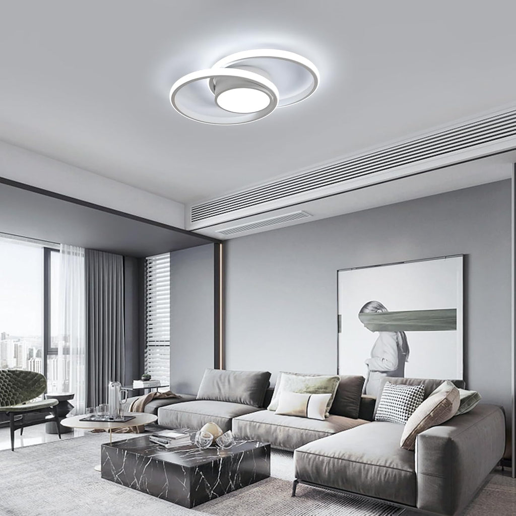 Ceiling Light - White Metal Frame, Tunable and Dimmable