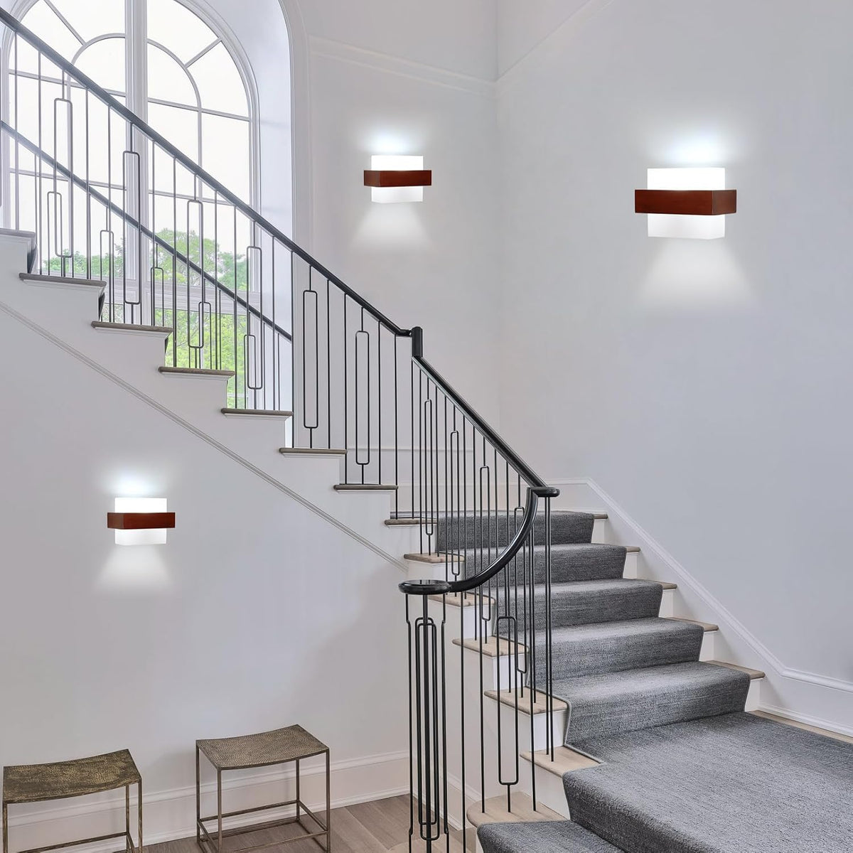 Wall Light - Wood Glass Frame