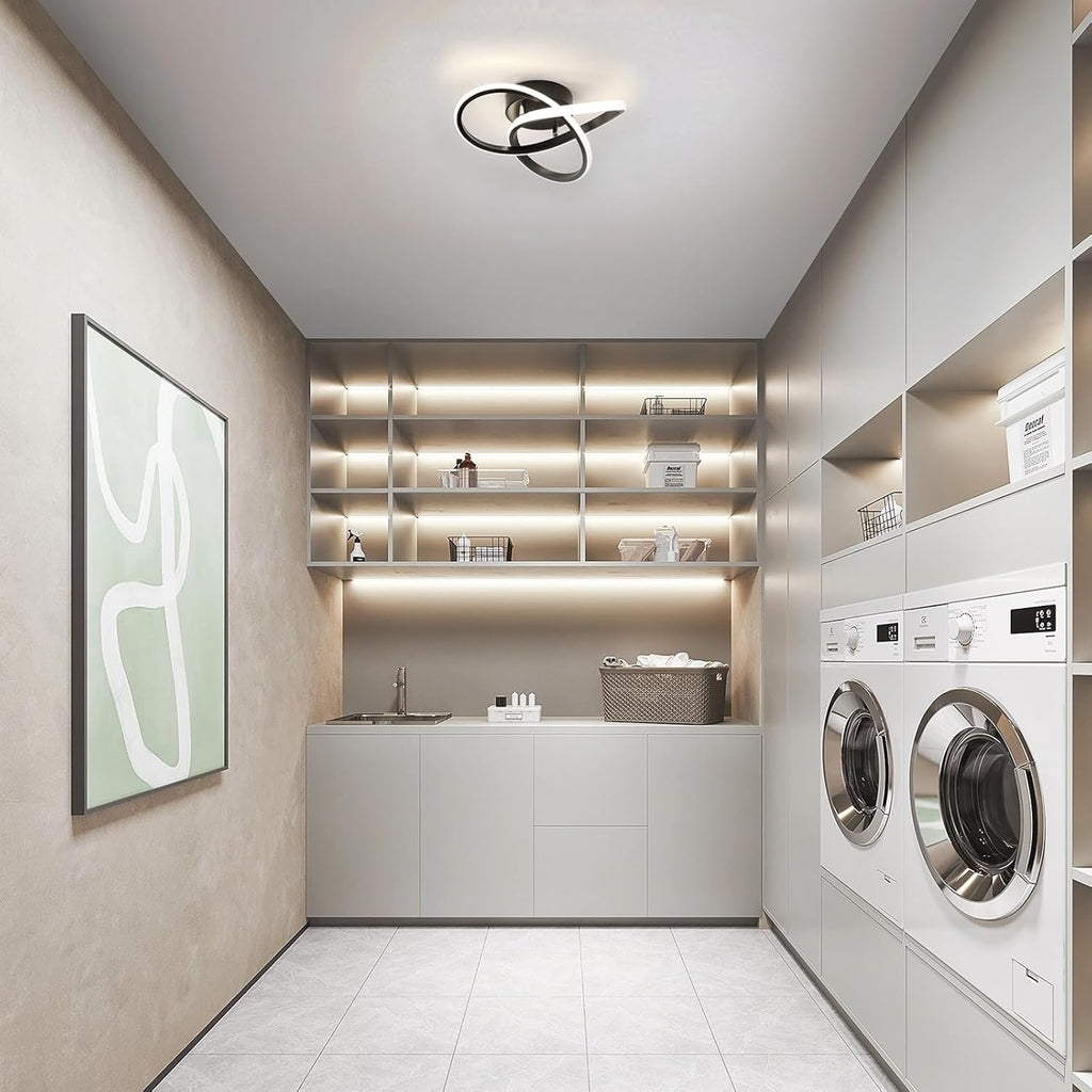 Ceiling Light - Black Aluminium Frame, Natural Light