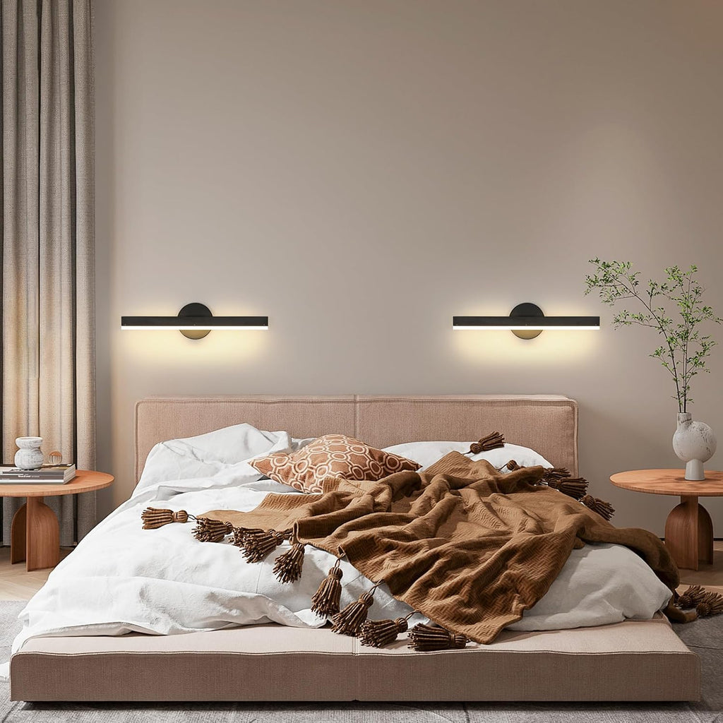 Wall Light - Black Acrylic Frame, Warm Light