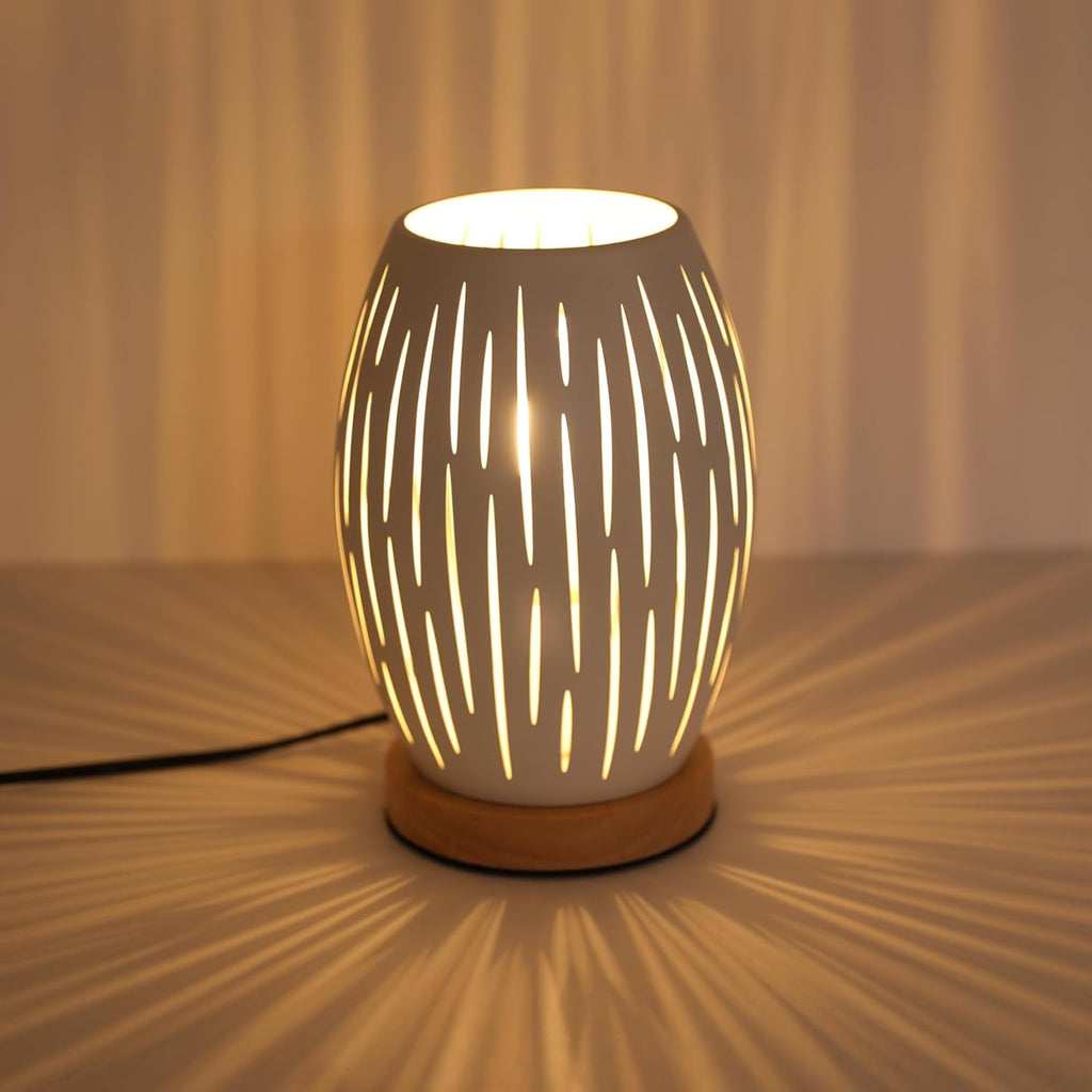 Table Lamps - White Metal Frame