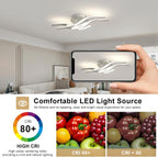 Ceiling Light - Silver Aluminium Frame, Natural Light