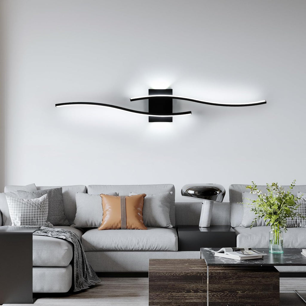 Wall Light - Black Aluminium Frame, White Light