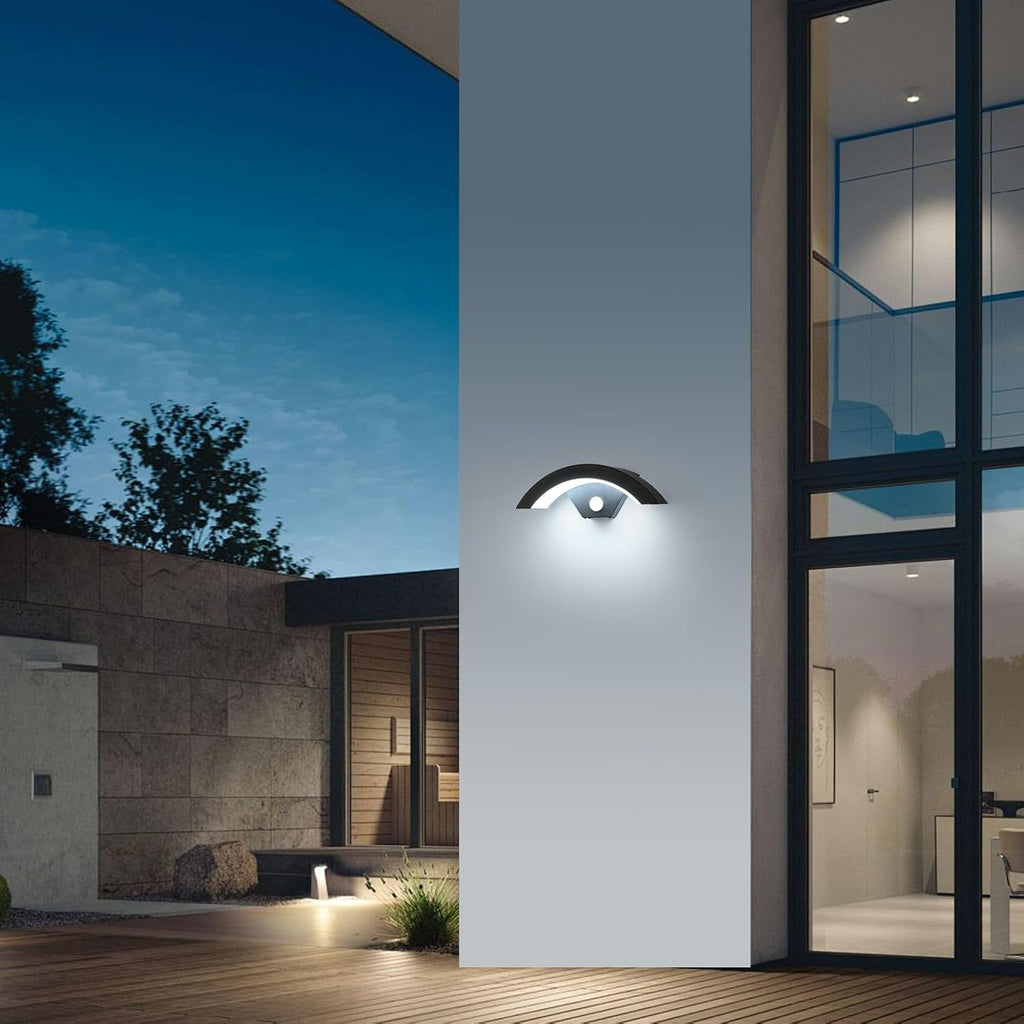 Wall Light - Black Metal Frame, White Light