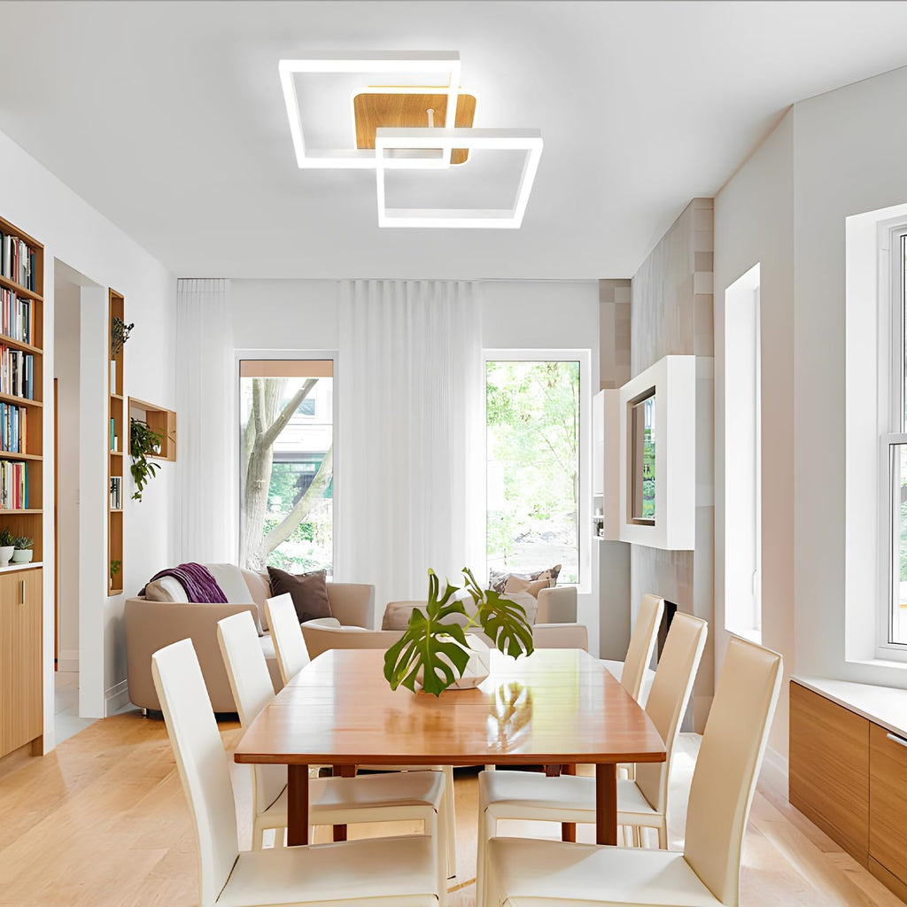 Ceiling Light - Wood Acrylic Frame, Tunable and Dimmable
