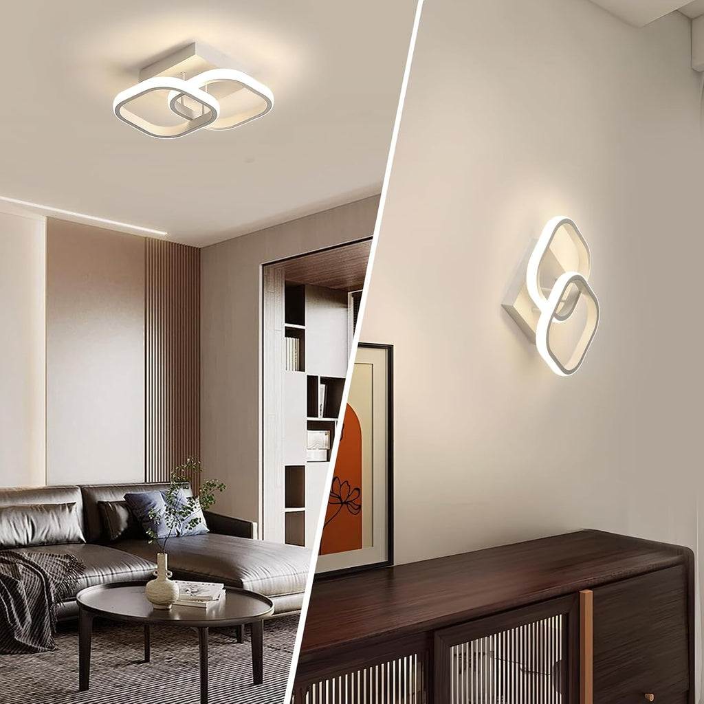 Ceiling Light - White Aluminium Frame, Natural Light