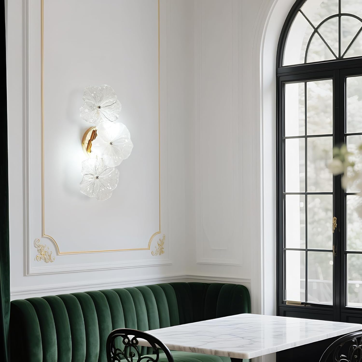 Wall Light - Gold Glass Frame, Tunable