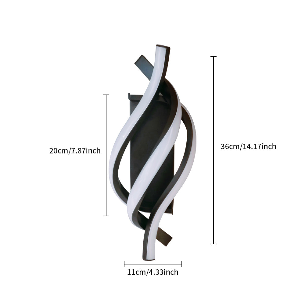 Wall Light - Black Aluminium Frame, White Light