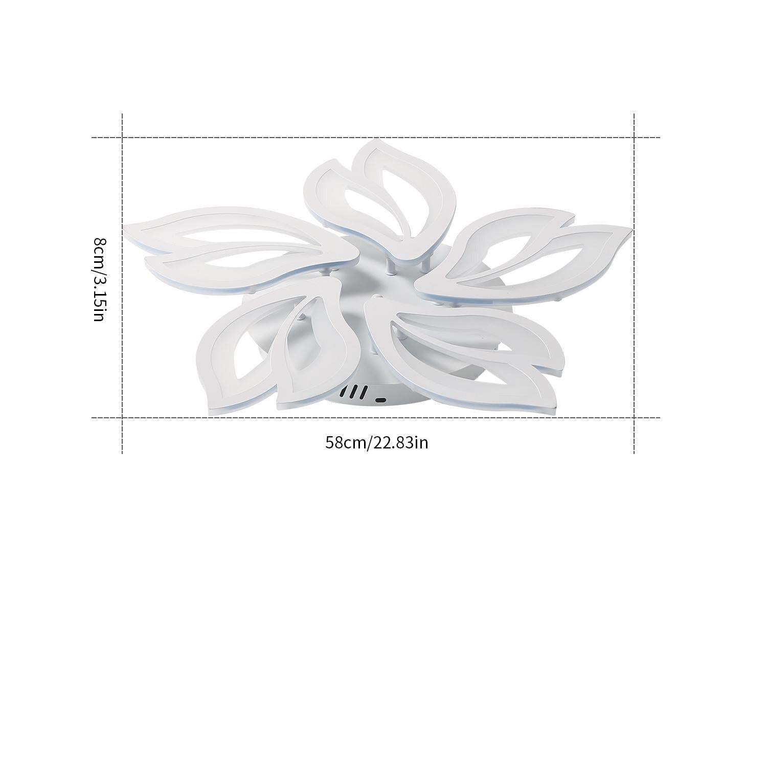 Ceiling Light - White Acrylic Frame, White Light