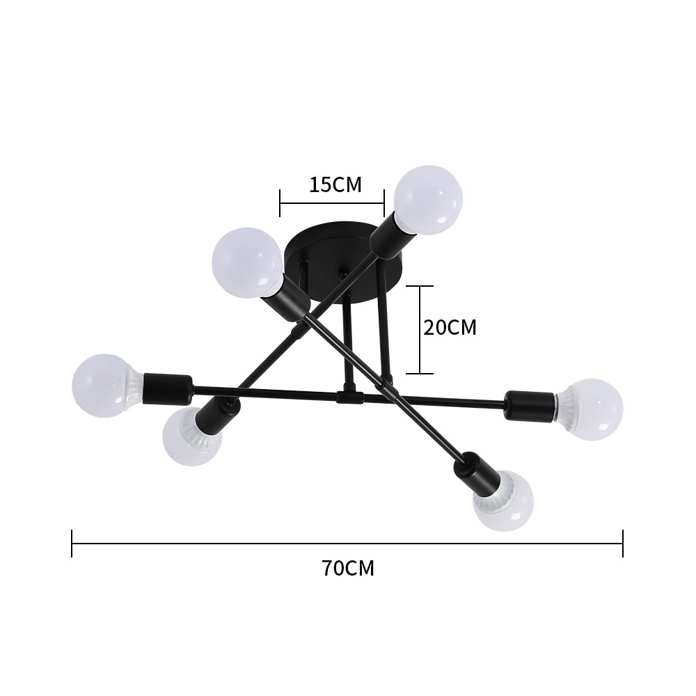Ceiling Light - Black Metal Frame