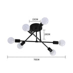 Ceiling Light - Black Metal Frame