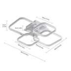 Deckenleuchte - Weißer Aluminiumrahmen, Weißes Licht