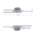 Ceiling Light - Silver Aluminium Frame, White Light
