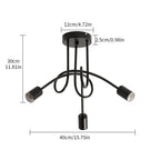 Ceiling Light - Black Metal Frame