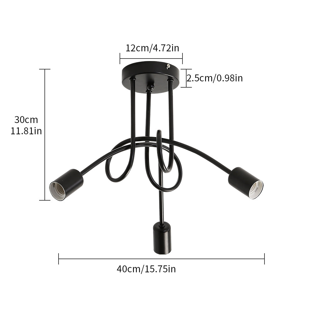 Ceiling Light - Black Metal Frame