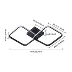 Ceiling Light - Black Aluminium Frame, White Light