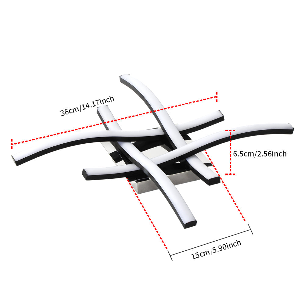 Ceiling Light - Black Aluminium Frame, White Light