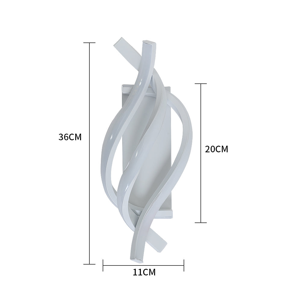 Wall Light - White Aluminium Frame, White Light