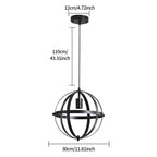 Chandeliers - Black Metal Frame