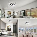 Ceiling Light - Black Aluminium Frame, White Light
