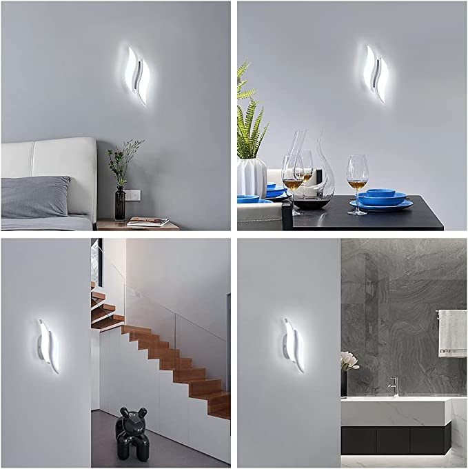 Wall Light - White Acrylic Frame, White Light
