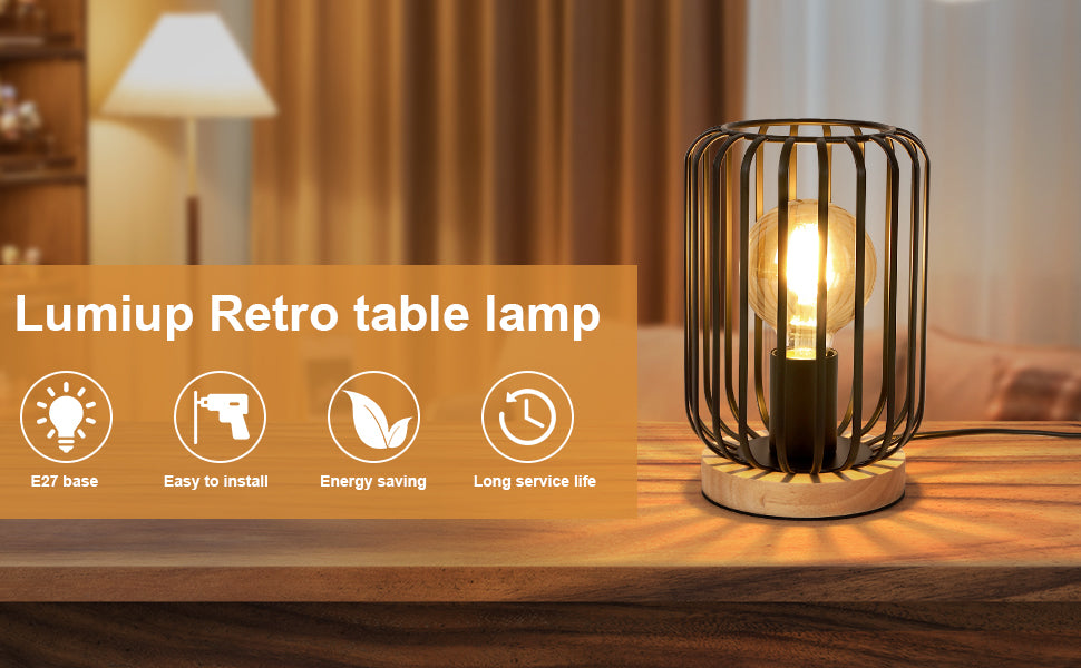 Table Lamps - Black Metal Frame