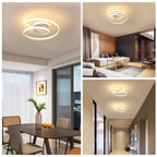 Ceiling Light - White Aluminium Frame, Warm Light