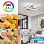 Ceiling Light - Chrome Aluminium Frame, White Light