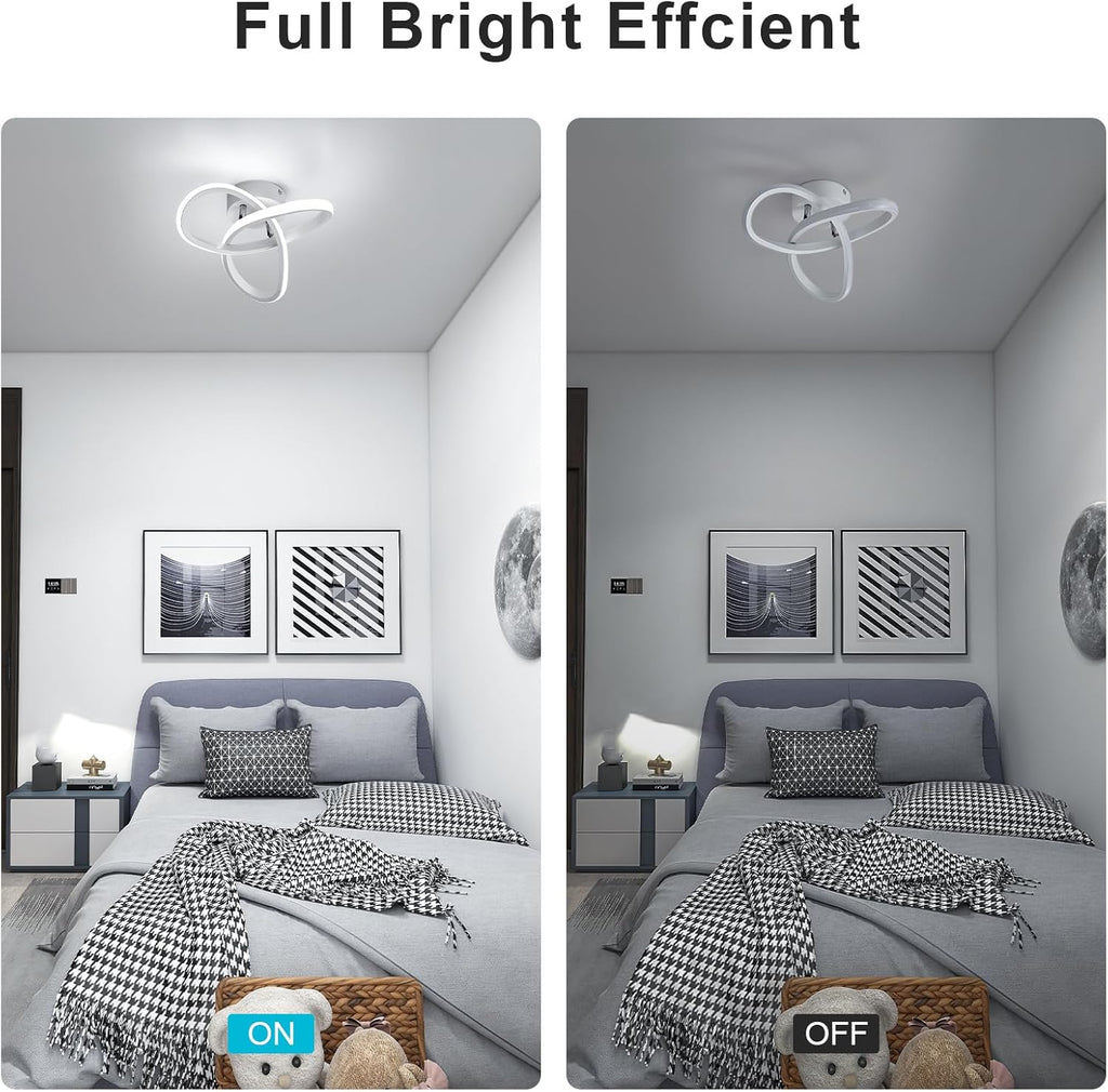Deckenleuchte - Weißer Aluminiumrahmen, Weißes Licht