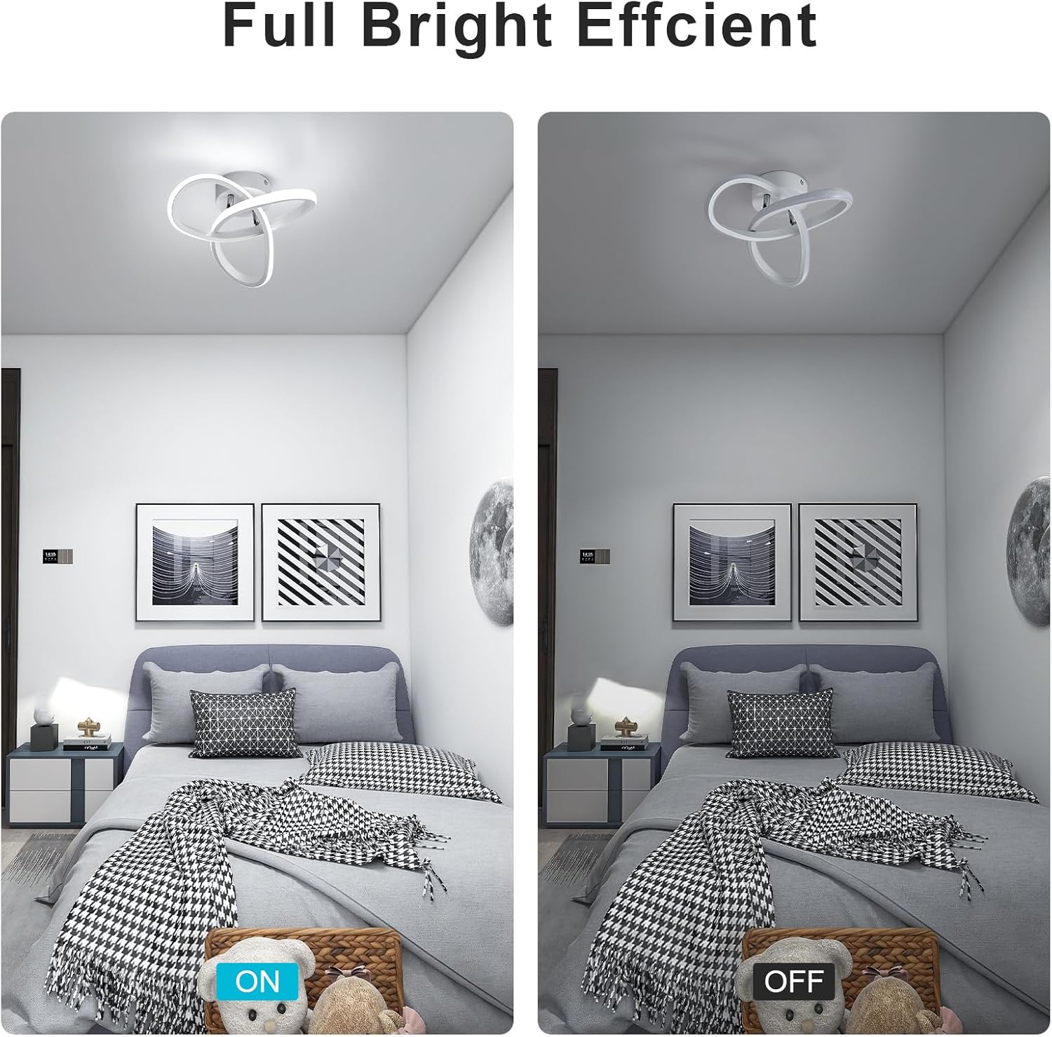 Deckenleuchte - Weißer Aluminiumrahmen, Weißes Licht